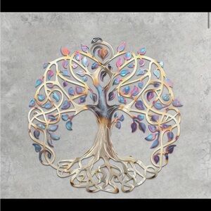 Colorful Tree of Life Metal Wall Art